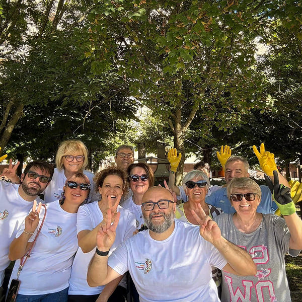Group of smiling volunteers